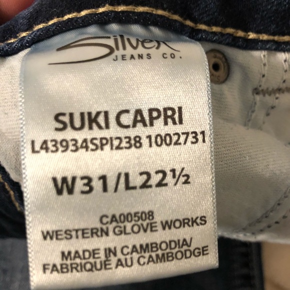 Silver Suki Capri Size 31 - Picture 4 of 6